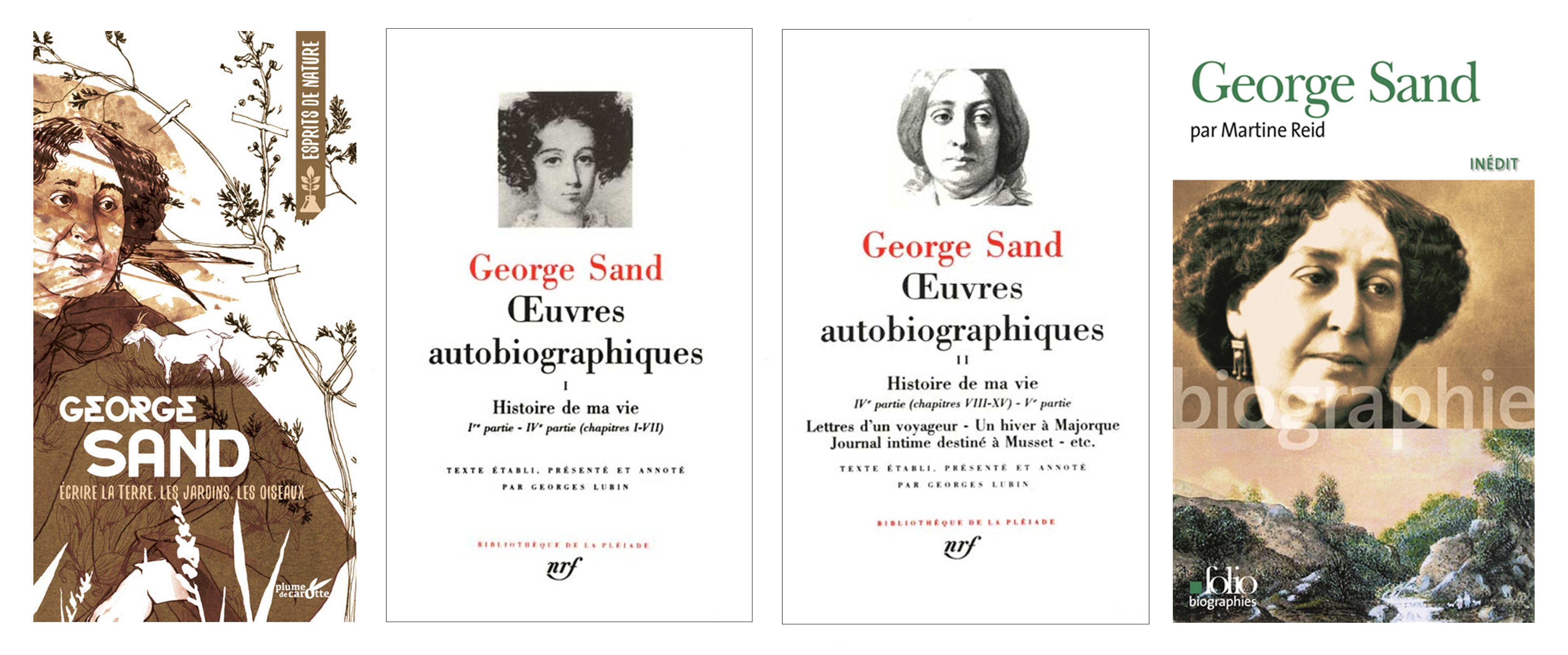 Couvertures des ouvrages de et sur George Sand
